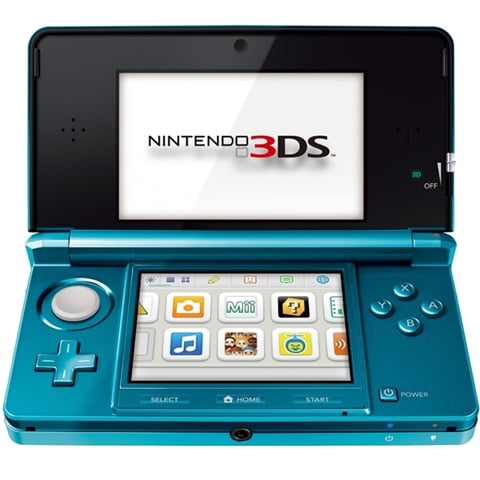 Nintendo 3DS Console, Aqua Blue, Unboxed